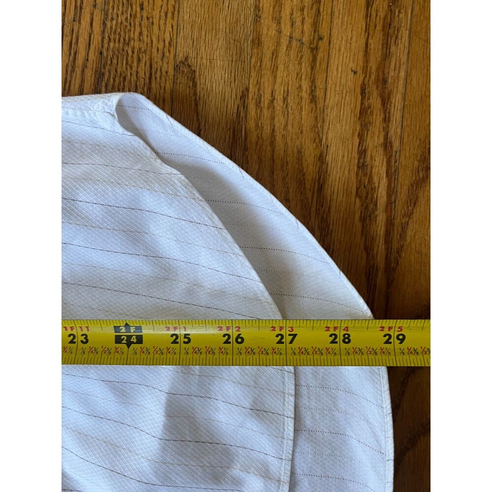 Brioni White Stripe 100% Cotton Button Up Shirt Top  Mens Size 14.5 - Picture 7 of 10